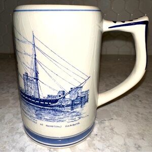 Delfts hand painted beer stein made in Holland EUC